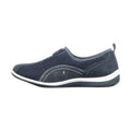 Navy - Side - Boulevard Womens-Ladies Zip Elastic Gusset Leisure Shoes