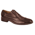 Ox Blood - Front - Goor Childrens Boys Brogued Wing Tip Smart Shoe