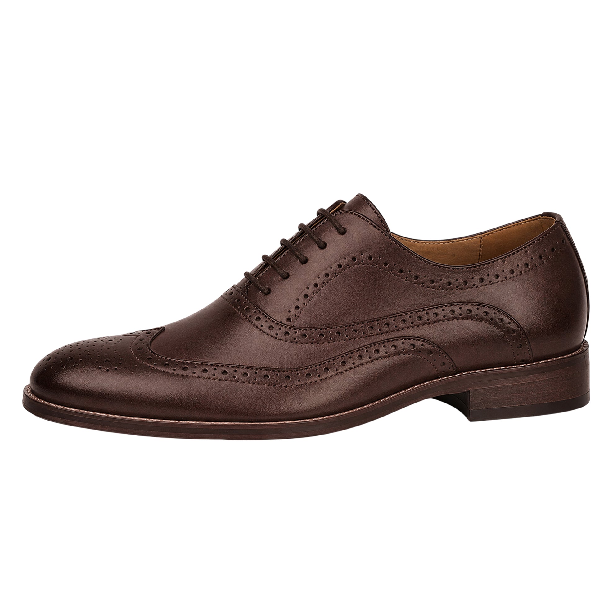 Ox Blood - Back - Goor Childrens Boys Brogued Wing Tip Smart Shoe