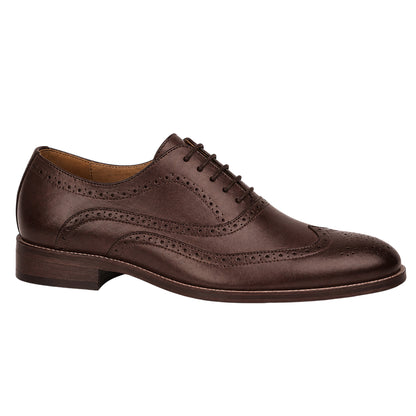 Ox Blood - Side - Goor Childrens Boys Brogued Wing Tip Smart Shoe