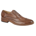 Brown - Front - Goor Childrens Boys Brogued Wing Tip Smart Shoe