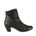Black - Back - Cipriata Womens-Ladies Emma Button Ankle Boot