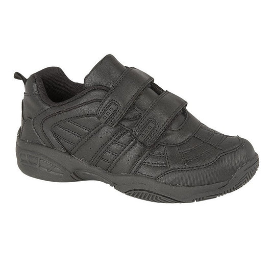 Black - Front - Dek Kids Unisex Fusion II Touch Fastening Sport Trainers