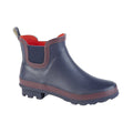 Navy-Red - Front - Stormwells Womens-Ladies Butterflies Short Wellington Boots