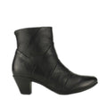 Black - Back - Cipriata Womens-Ladies Ginerva Folded Vamp Ankle Boots