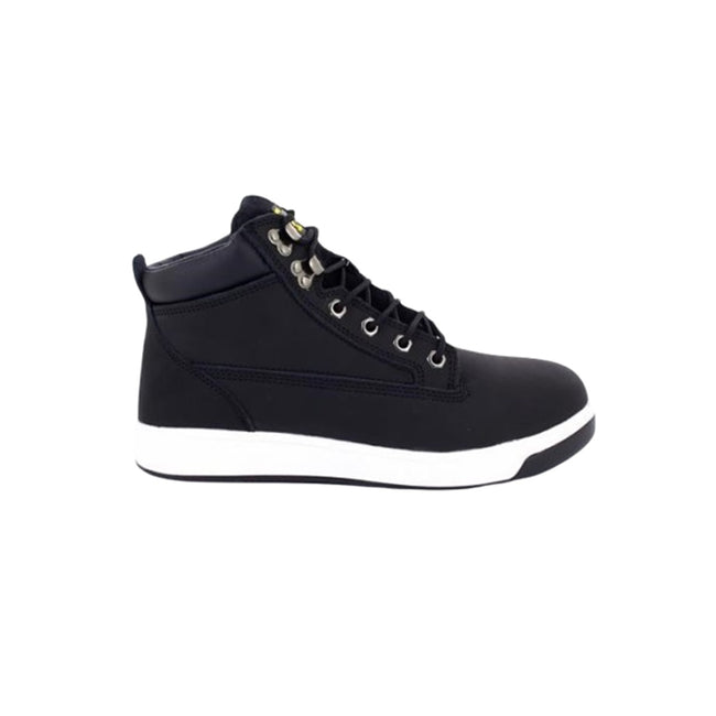 Black - Pack Shot - Grafters Mens Toe Capped Safety Trainer Boots