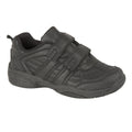 Black - Front - Dek Kids Unisex Fusion II Touch Fastening Sport Trainers