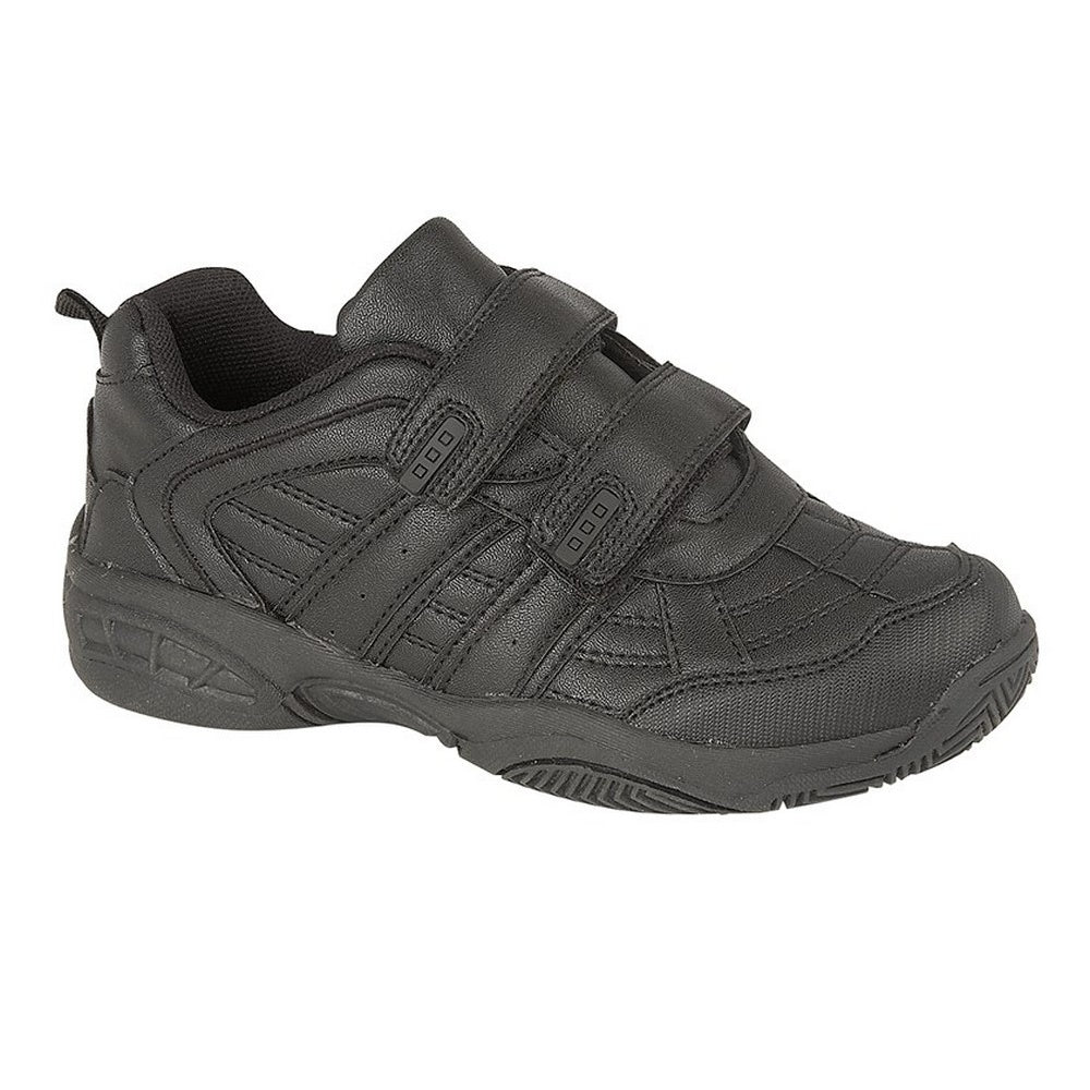 Black - Front - Dek Kids Unisex Fusion II Touch Fastening Sport Trainers