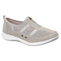 Grey - Front - Boulevard Womens-Ladies Suede-Textile Shoes