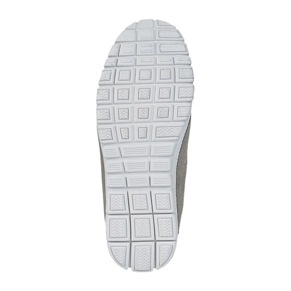 Grey - Back - Boulevard Womens-Ladies Suede-Textile Shoes