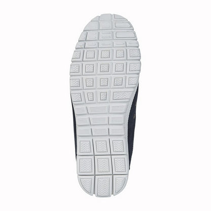 Navy - Back - Boulevard Womens-Ladies Suede-Textile Shoes