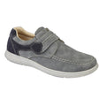 Grey - Front - Scimitar Mens Touch Fastening Casual Shoe