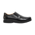 Black - Back - Roamers Mens Leather XXX Extra Wide Twin Gusset Casual Shoe