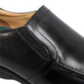 Black - Lifestyle - Roamers Mens Leather XXX Extra Wide Twin Gusset Casual Shoe