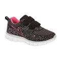 Black-Fuchsia - Front - Dek Zap Kids 2 Touch Fastening Trainer