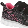 Black-Fuchsia - Back - Dek Zap Kids 2 Touch Fastening Trainer