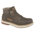 Dark Brown - Front - Route 21 Mens 6 Eyelet Ankle Boot