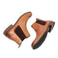 Tan - Side - Roamers Mens Leather Gusset Boots