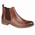 Brown - Front - Roamers Mens Leather Gusset Boots