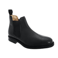 Black - Front - Roamers Mens Leather Gusset Boots
