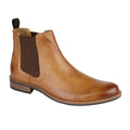 Tan - Front - Roamers Mens Leather Gusset Boots