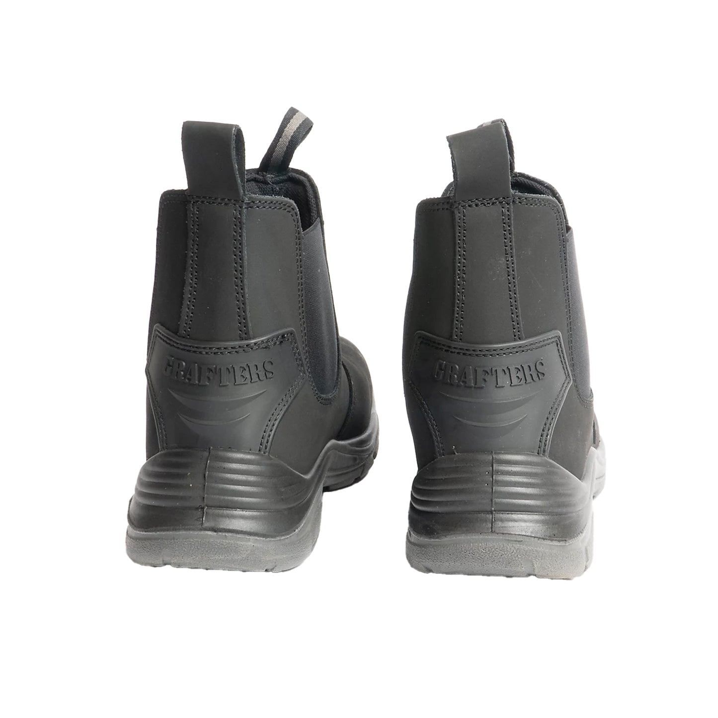 Black - Back - Grafters Steel Toe Safety Dealer Boots