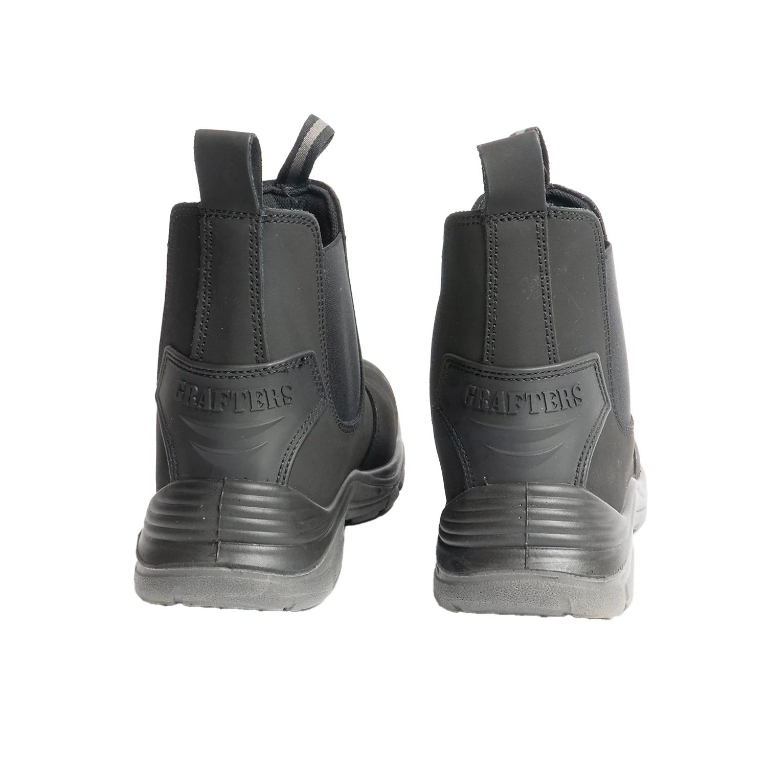 Black - Back - Grafters Steel Toe Safety Dealer Boots