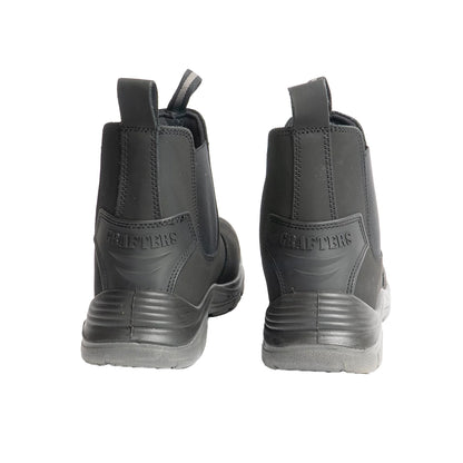 Black - Back - Grafters Steel Toe Safety Dealer Boots