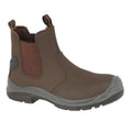 Brown - Front - Grafters Steel Toe Safety Dealer Boots