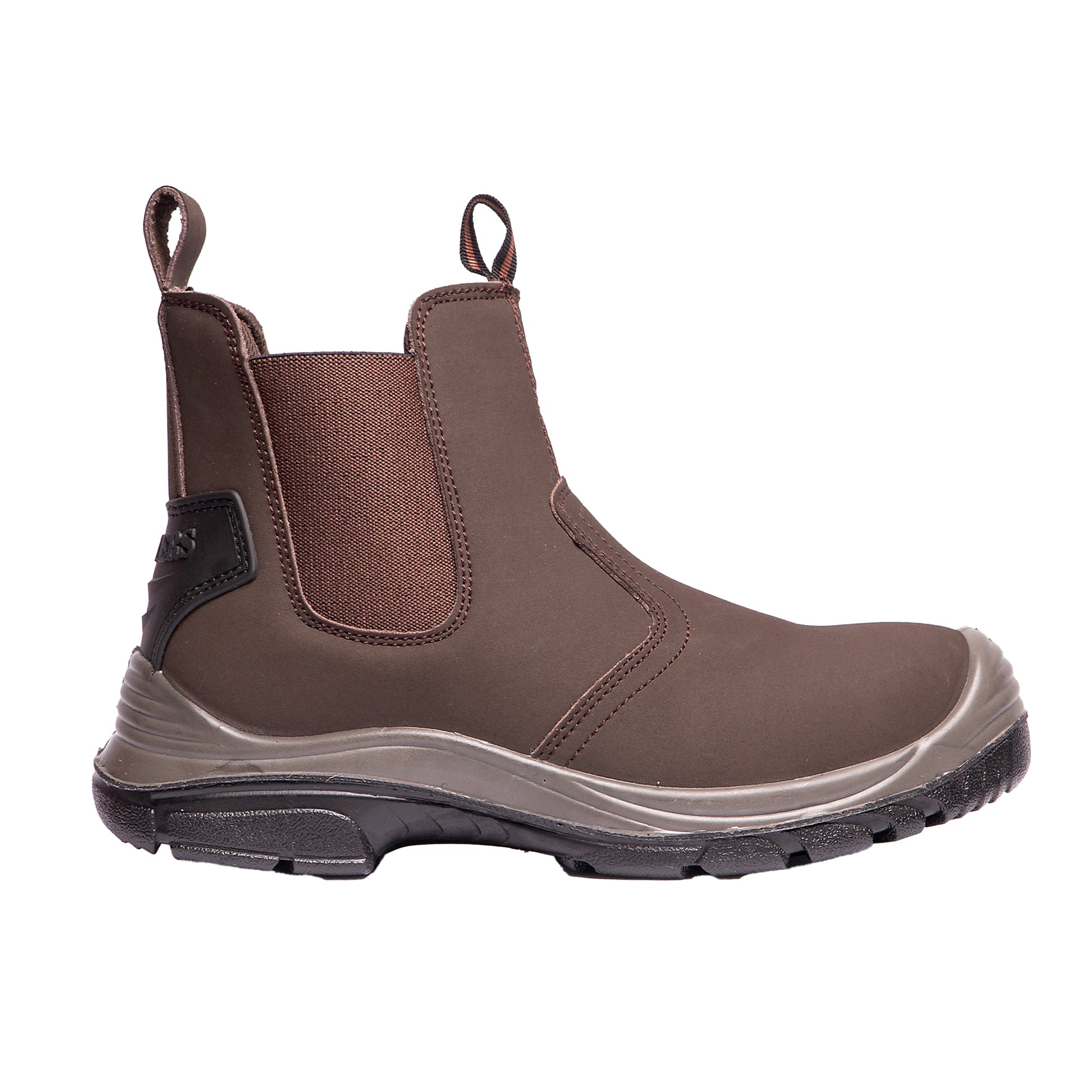 Brown - Front - Grafters Steel Toe Safety Dealer Boots