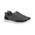 Black - Back - Dek Mens Memory Foam Slip On Shoes