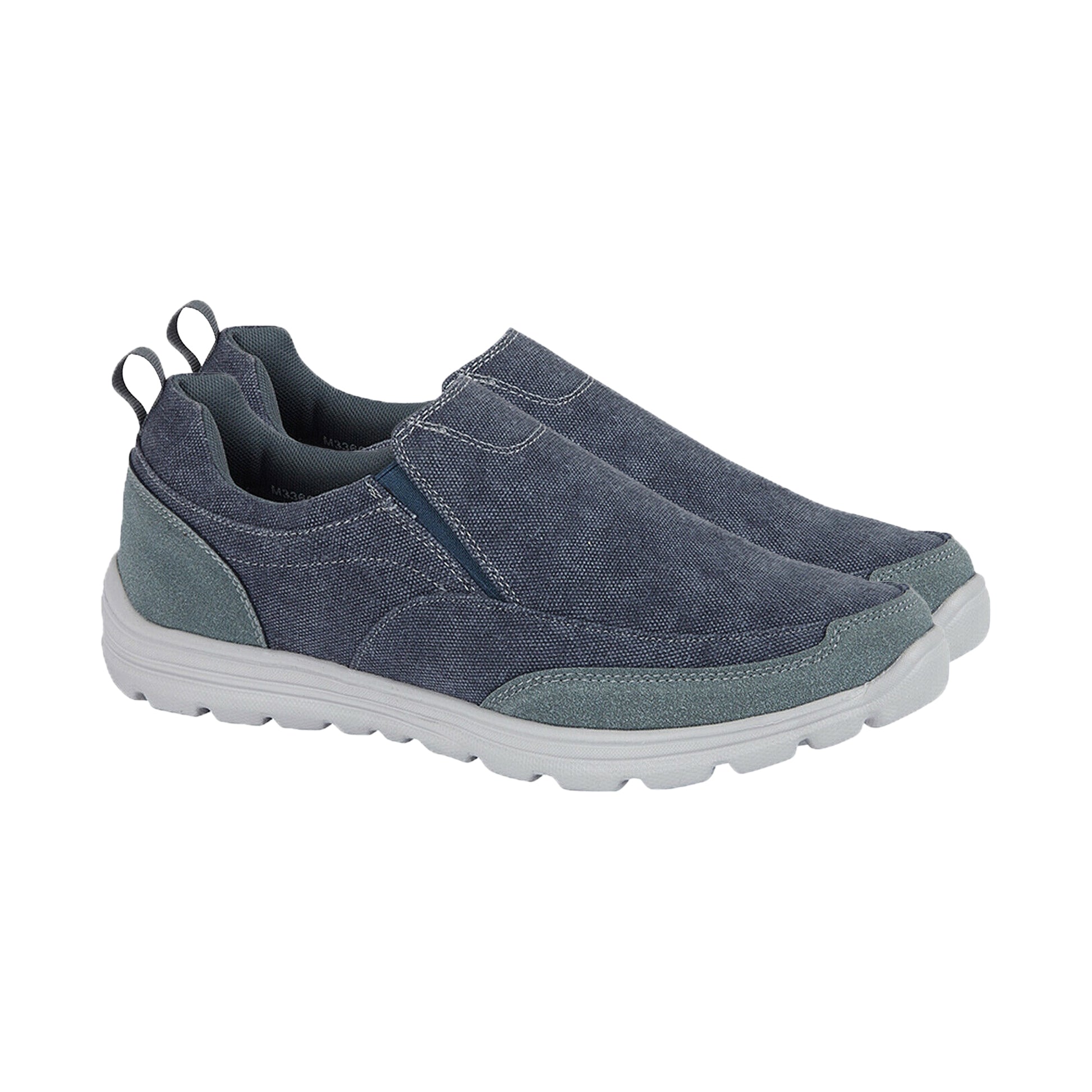 Navy - Back - Dek Mens Memory Foam Slip On Shoes