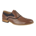 Brown - Front - Goor Mens Brogue Oxford Shoes