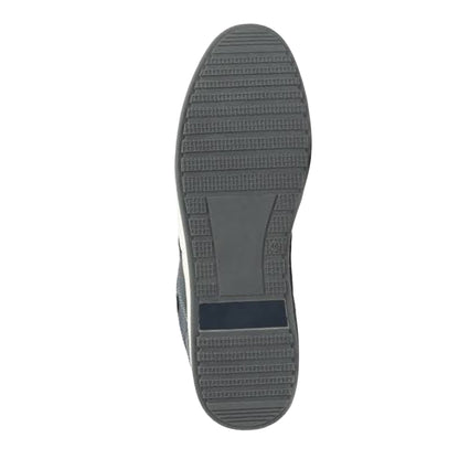 Navy - Back - Route 21 Mens Denim Original Lace Up Casual Trainers