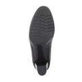 Black - Back - Boulevard Womens-Ladies PU Leather Plain Court Shoe (55mm Heel)