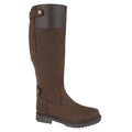 Dark Brown - Front - Woodland Womens-Ladies Harper Waxy Leather Country Boot