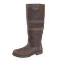 Dark Brown - Front - Woodland Womens-Ladies Hailey Waxy Leather Gusset Country Boot