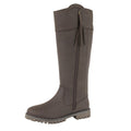 Dark Brown - Front - Woodland Womens-Ladies Bailey Waxy Leather Country Boot