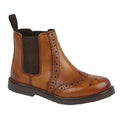 Tan - Front - Roamers Boys Leather Ankle Boots