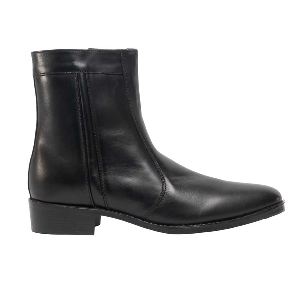 Black - Back - Scimitar Mens Inside Zip Lined Resin Sole Boots