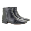 Black - Lifestyle - Scimitar Mens Inside Zip Pleated Ankle Boots