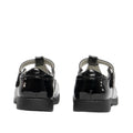 Black Patent - Side - Boulevard Girls Touch Fastening T Bar Shoes