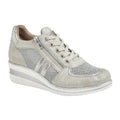 Silver - Front - Cipriata Womens Lace And Zip Trainers