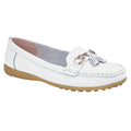 White - Back - Boulevard Womens-Ladies Action Leather Tassle Loafers