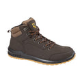 Brown - Front - Grafters Mens Action Nubuck Safety Ankle Boots