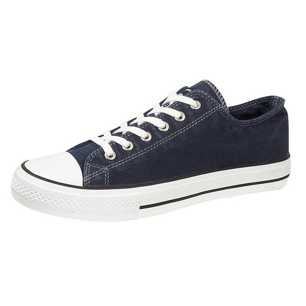 Navy - Front - Dek Mens Canvas Plimsolls