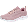 Rose Pink Sparkle - Back - Cipriata Womens-Ladies Leona Lightweight Memory Foam Trainer