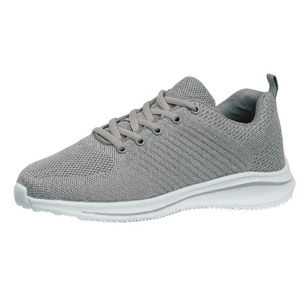 Rose Pink Sparkle - Side - Cipriata Womens-Ladies Leona Lightweight Memory Foam Trainer