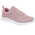 Rose Pink Sparkle - Front - Cipriata Womens-Ladies Leona Lightweight Memory Foam Trainer