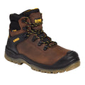 Brown - Front - Dewalt Newark Mens Leather Waterproof Safety Boot